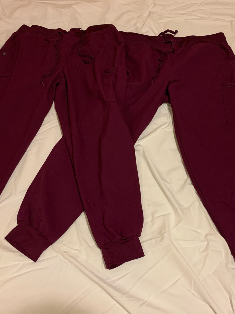 Set of 2 Zavaté Studio Jogger Scrub Pants Wine Size L 3060